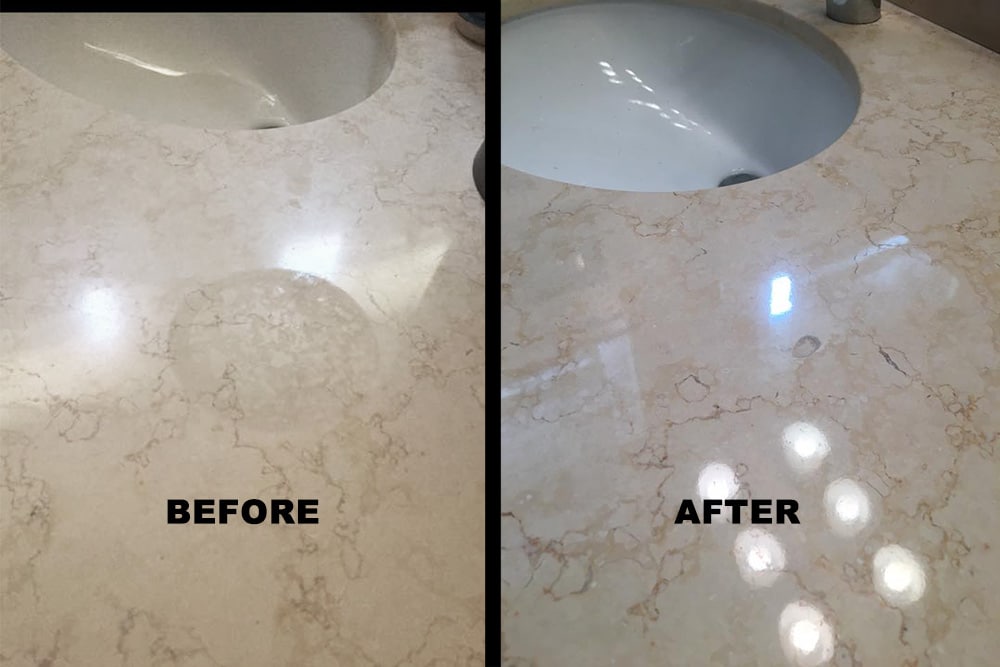 Accidental Etching on Marble Countertop
